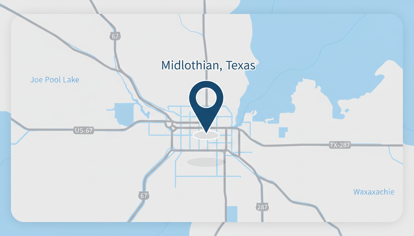 Map of Midlothian, TX